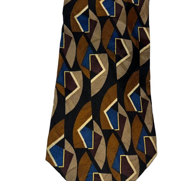 Ziggurat by Mulberberry Neckwear Geometric 100% imported silk made in USA - Picture 4 of 10
